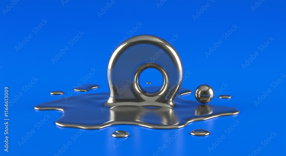 Y2K Melty chrome shapes isolated. Spilled liquid metal drops. Futuristic metallic puddles Y2K Melty chrome shapes isolated. Spilled liquid metal drops. Futuristic metallic puddles