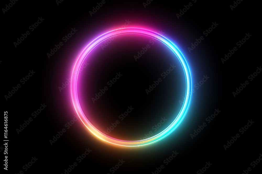 Rainbow Neon Circle LIGHT on a dark background, illuminated by vibrant neon lights, with a magical and ethereal feel
Rainbow Neon Circle LIGHT on a dark background, illuminated by vibrant neon lights, with a magical and ethereal feel