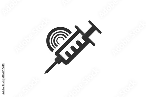creative medical vaccine icon concept