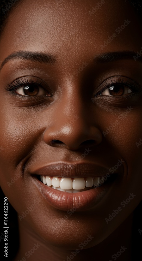 Close up of Black Woman face, Smile Smiling, Happy Happiness Expression, Zoom In, Zoomed Portrait Close up of Black Woman face, Smile Smiling, Happy Happiness Expression, Zoom In, Zoomed Portrait