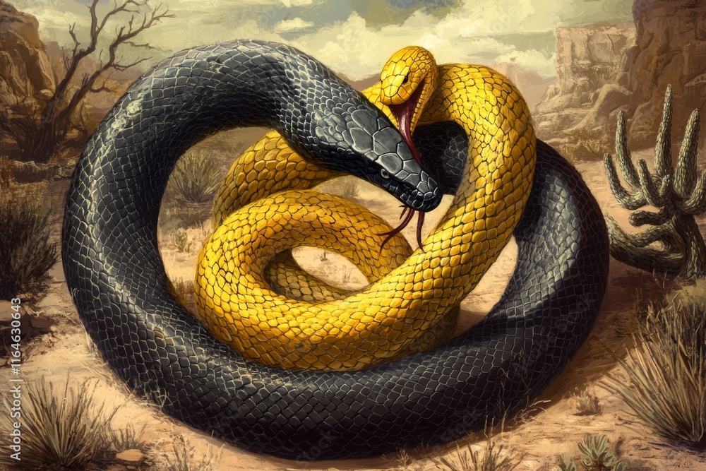 Obraz premium snake in the garden