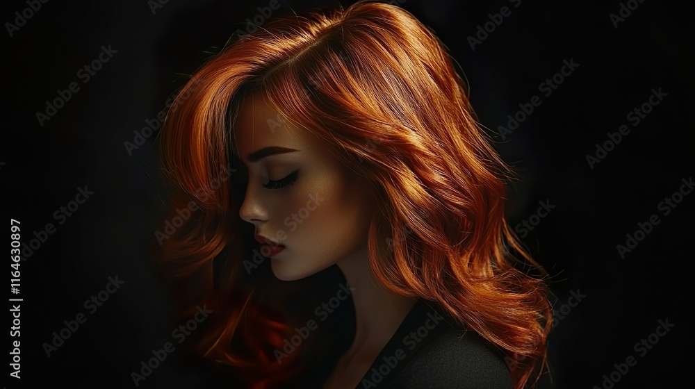 Striking Freckled Woman With Vibrant Red Hair Stunning Studio Portrait Lighting Striking Freckled Woman With Vibrant Red Hair Stunning Studio Portrait Lighting