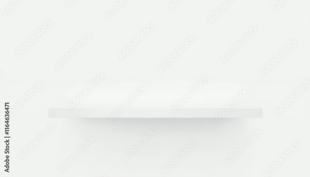 Clean Minimalist White Shelf: Simple, Elegant Product Display Clean Minimalist White Shelf: Simple, Elegant Product Display