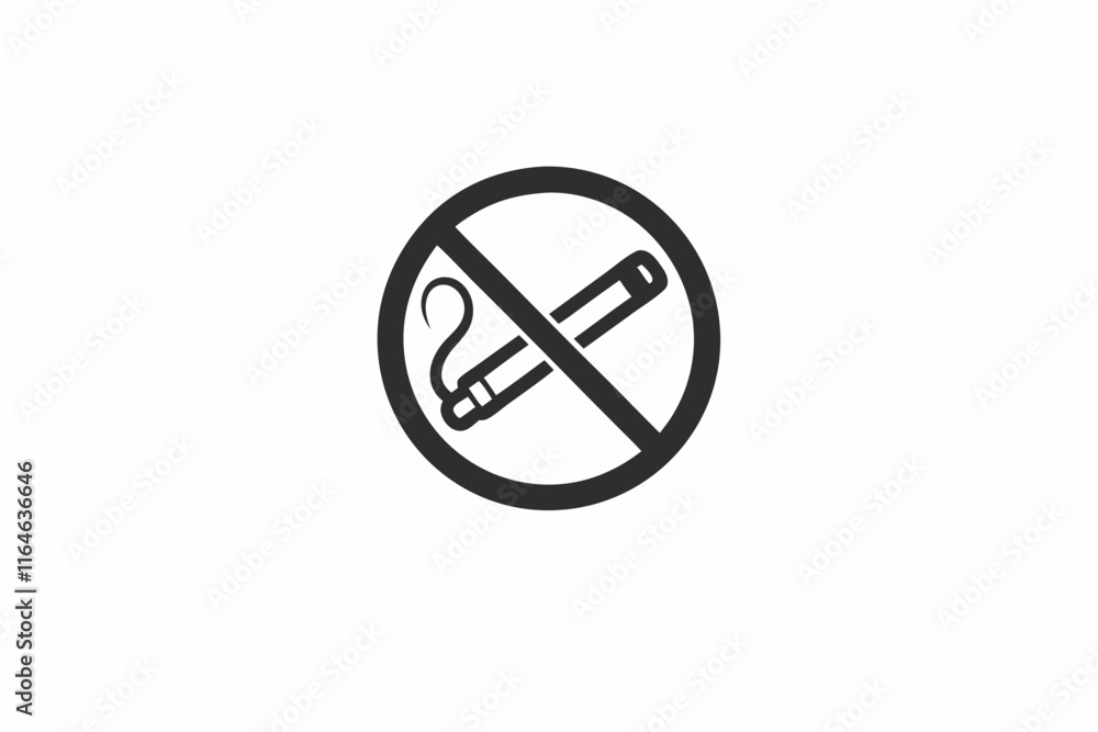 creative medical smoking symbol icon concept