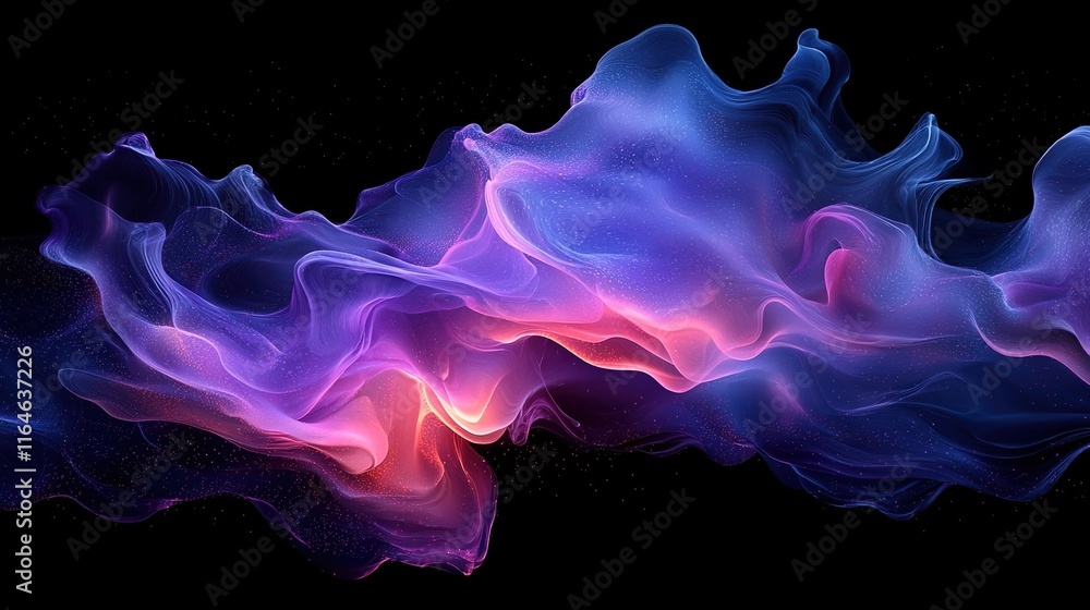 Obraz premium ultraviolet wave particles wallpaper