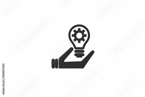 creative medical prosthetic limb icon concept 