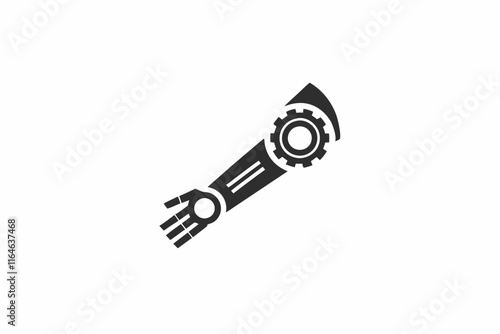 creative medical prosthetic limb icon concept 
