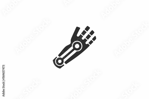 creative medical prosthetic limb icon concept 