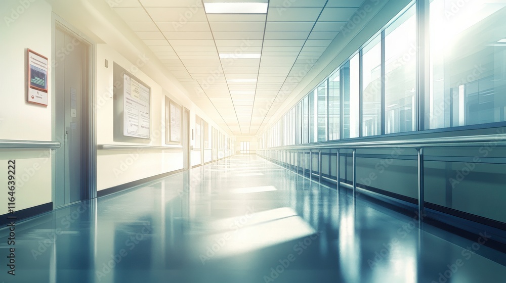 Obraz premium Serene Healthcare Environment with Clean Lines and Soft Light