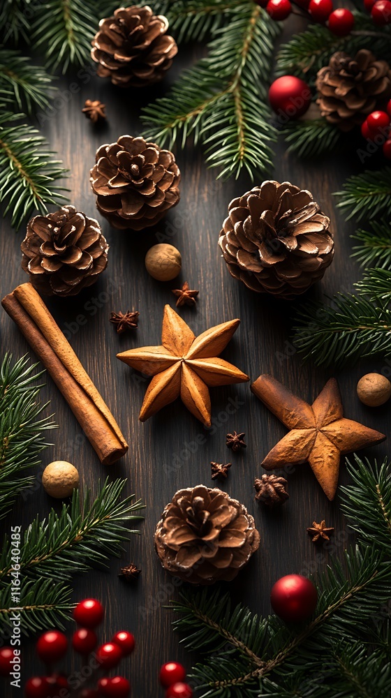 Rustic pinecone wooden christmas setting high resolution hd background Rustic pinecone wooden christmas setting high resolution hd background