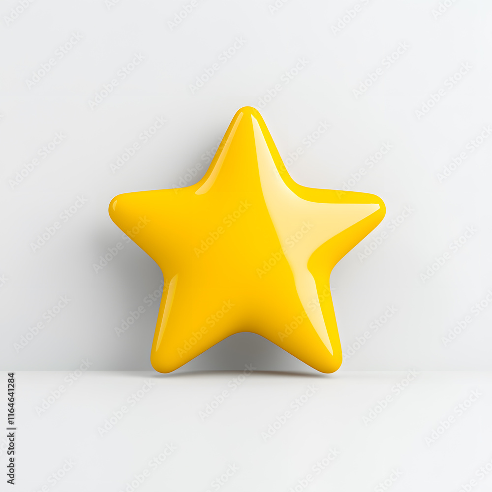 3d gold glossy yellow star icon isolated on white background 3d gold glossy yellow star icon isolated on white background
