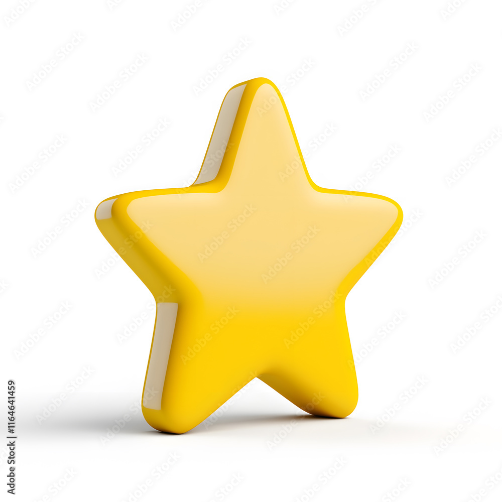 3d gold glossy yellow star icon isolated on white background 3d gold glossy yellow star icon isolated on white background