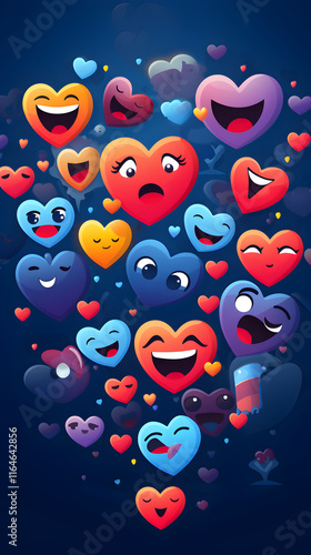 Showcasing a Selection of Vibrant Facebook Reaction Emoticons: Like, Love, Haha, Wow, Sad, Angry Icons photo