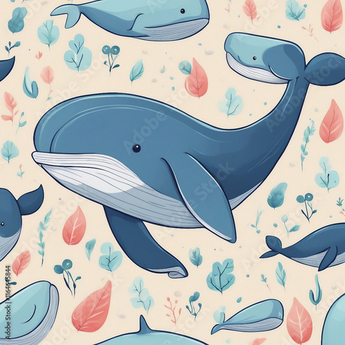 cute whale illustration photo