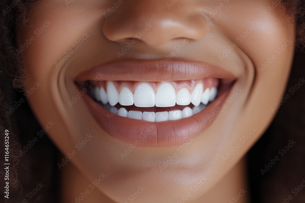 Teeth whitening: Smiling person using a teeth whitening kit to make white their smile Teeth whitening: Smiling person using a teeth whitening kit to make white their smile