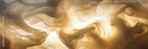 Abstract design with swirling golden and beige patterns