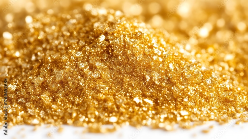 Golden Glitter Pile Sparkling Shimmering Texture Golden Glitter Pile Sparkling Shimmering Texture