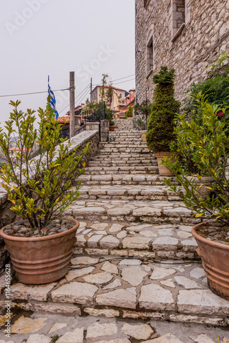 Obraz na płótnie Steps in Dimitsana village on Peloponnese peninsula, Greece w salonie