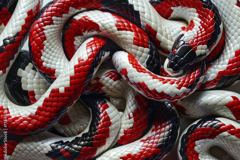 Obraz premium milk snake coiled 