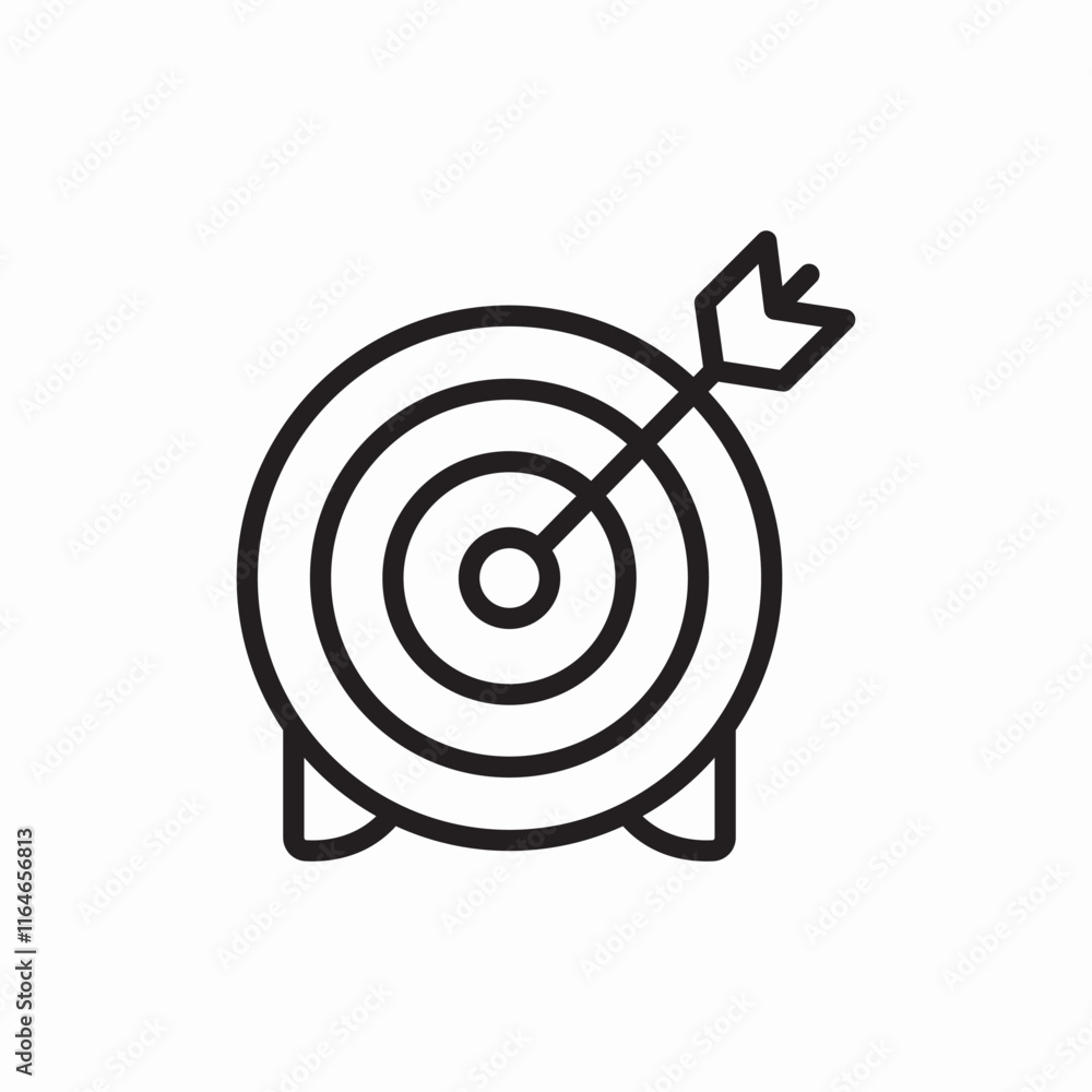 Business target goal achievement dartboard icon vector sign
Business target goal achievement dartboard icon vector sign