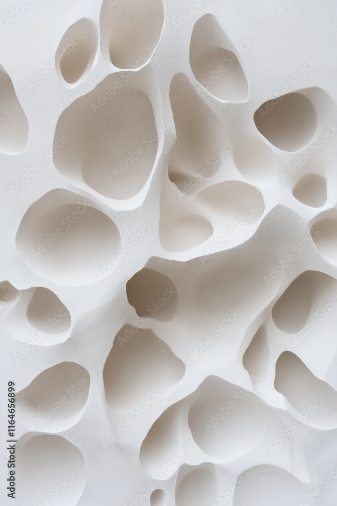 custom made wallpaper toronto digitalThe image is a close up of a white object with many holes in it. The holes are scattered throughout the object, creating a sense of depth and texture. Scene is one of curiosity and intrigue
