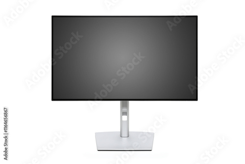 PC monitor on white background, including clipping path