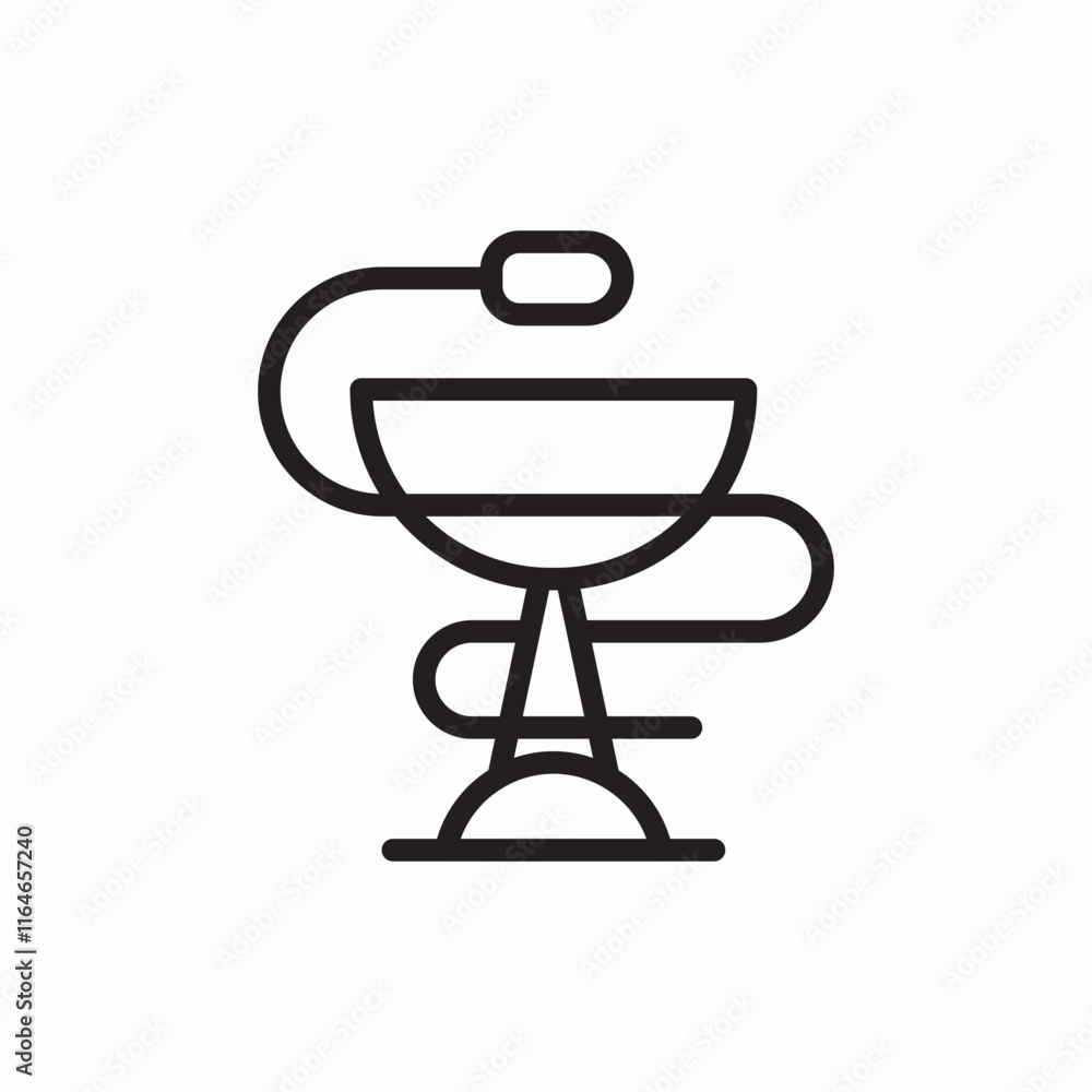 Medical pharmacy snake symbol caduceus icon vector sign
Medical pharmacy snake symbol caduceus icon vector sign