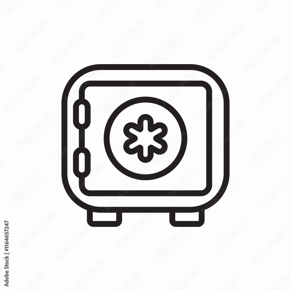 Medical safe deposit security box icon vector sign
Medical safe deposit security box icon vector sign