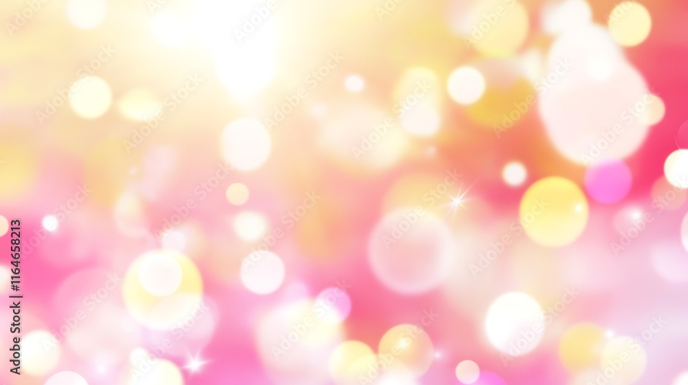 Fototapeta premium Abstract Pink And Yellow Bokeh Lights Background