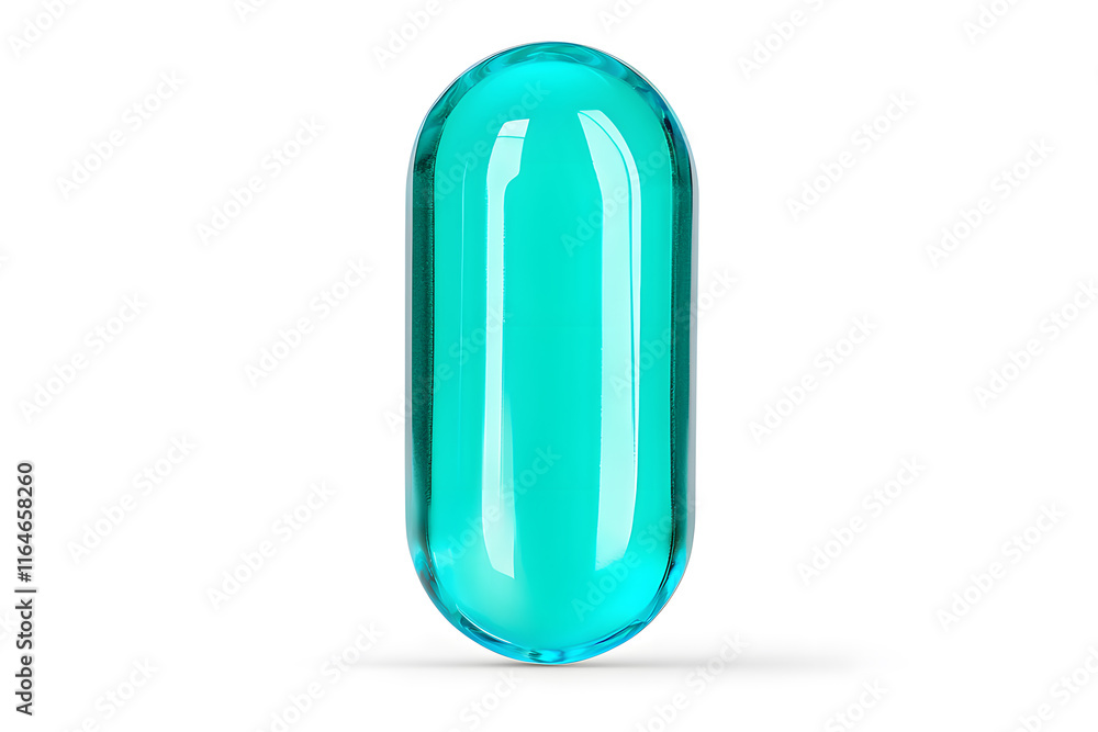 Aqua Pill Capsule isolated on white background Aqua Pill Capsule isolated on white background
