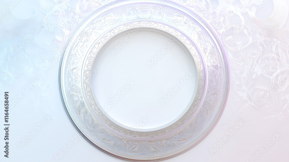 Ornate Circular Frame With Intricate Design Ornate Circular Frame With Intricate Design