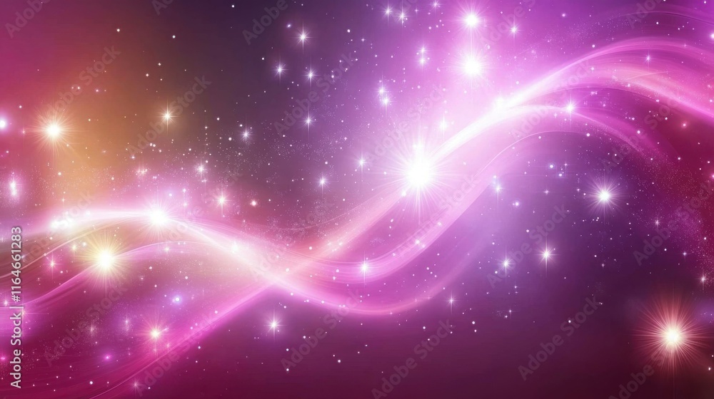 Colorful cosmic wave with bright stars creating an ethereal atmosphere in a celestial background Colorful cosmic wave with bright stars creating an ethereal atmosphere in a celestial background