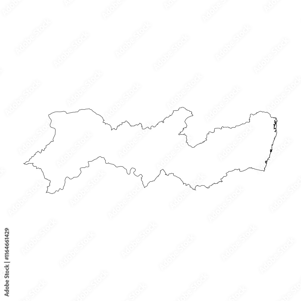 Pernambuco state blank outline map Pernambuco state blank outline map