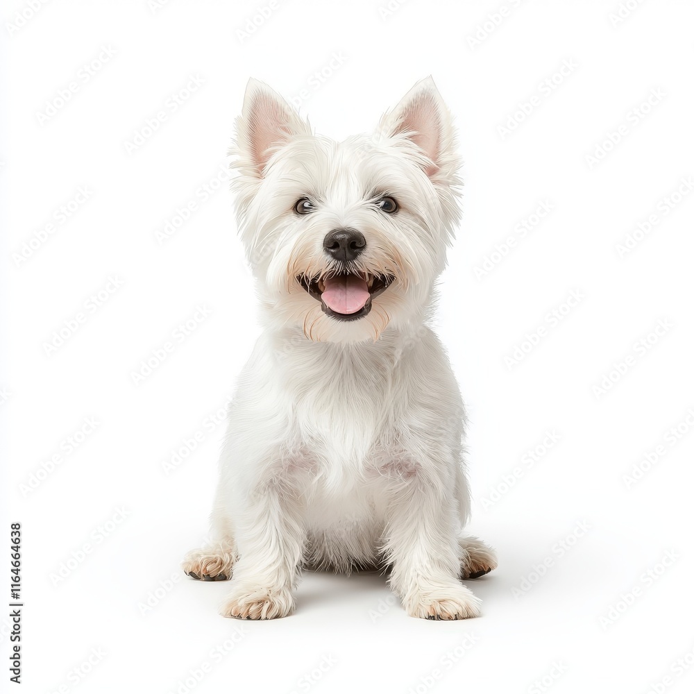 Adorable West Highland White Terrier dog with a playful expression, perfect for pet-related projects and marketing materials. Adorable West Highland White Terrier dog with a playful expression, perfect for pet-related projects and marketing materials.