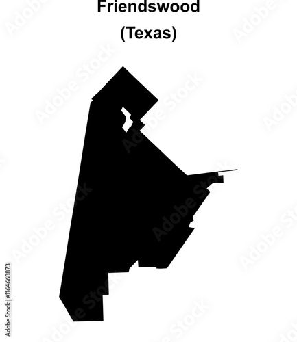 Friendswood (Texas) blank outline map