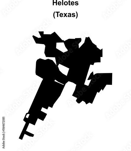 Helotes (Texas) blank outline map