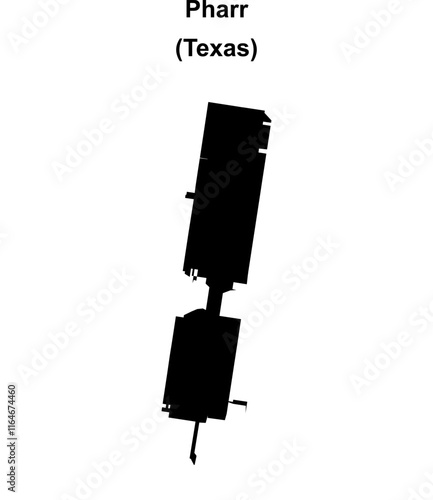 Pharr (Texas) blank outline map