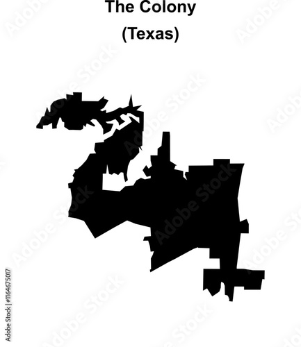 The Colony (Texas) blank outline map
