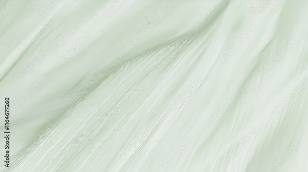 Fototapeta premium Pale Green Fabric Draped in Soft Waves