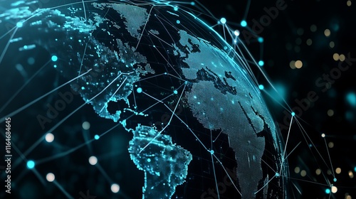 Transportation map of global logistics partnerships featuring container cargo ships for importexport and freight services