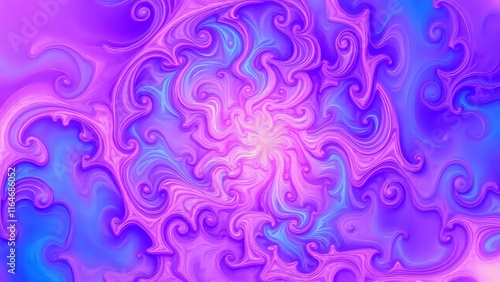 Vibrant Cosmic Swirl - Hypnotic Abstract Fractal Background