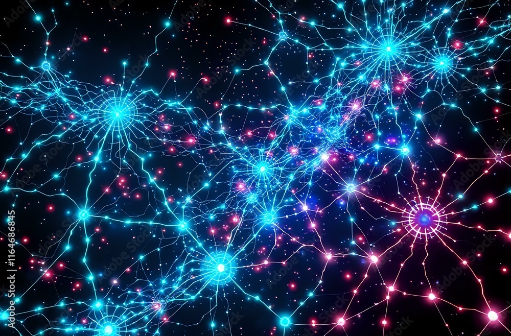 Cybernetic Galaxy Bioluminescent Nodes Constellation Cybernetic Galaxy Bioluminescent Nodes Constellation