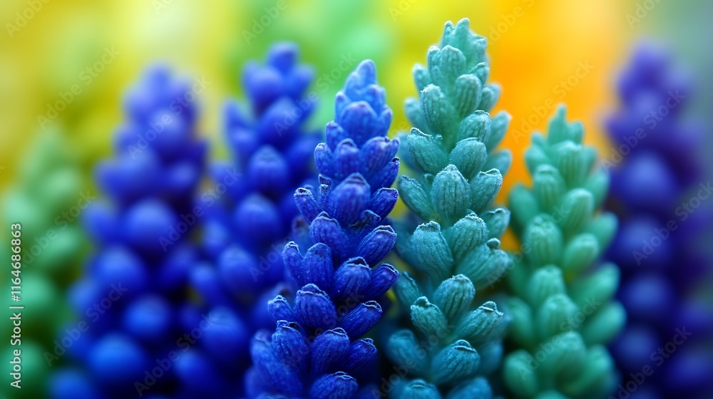 Colorful Flower Spikes Close Up Macro Shot Colorful Flower Spikes Close Up Macro Shot