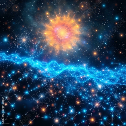 Radiant Cosmic Mindscapes - Luminescent Stars & Brainwaves