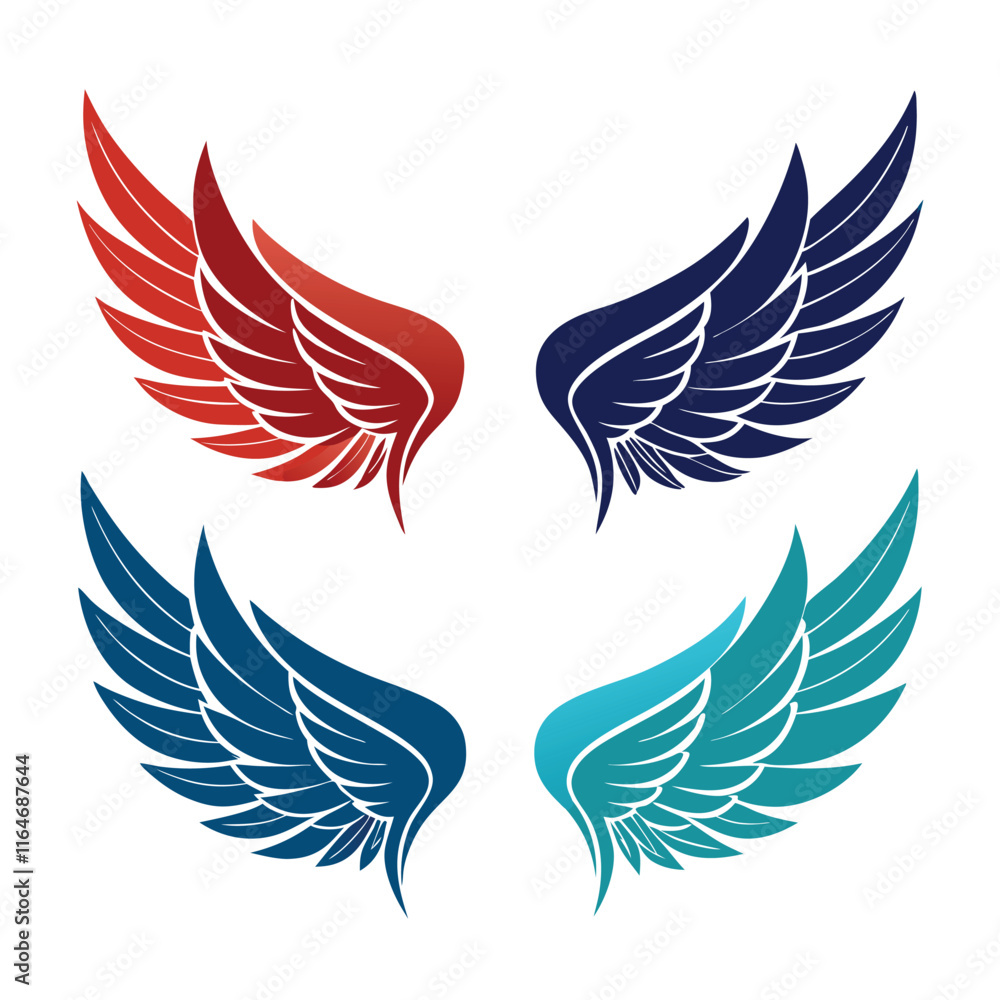 Obraz premium wings with white background 