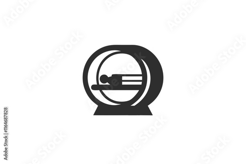 creative medical mri machine icon concept