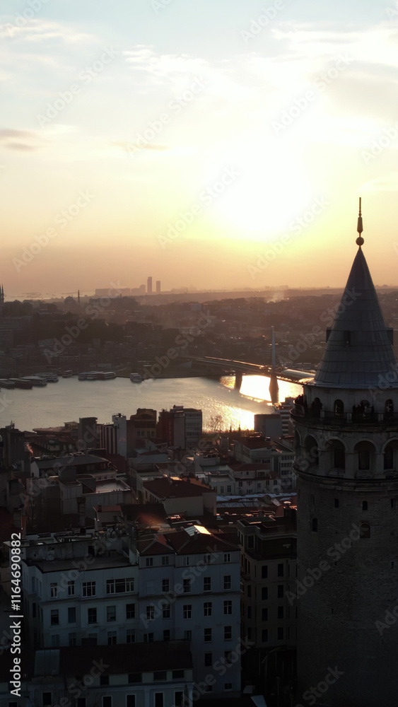 Obraz premium Galata Tower Silhouette