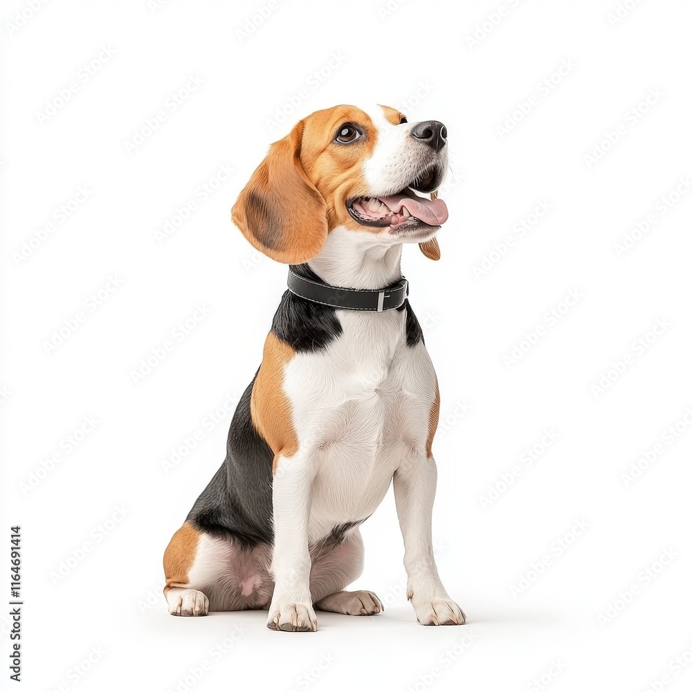 A joyful beagle dog sitting happily, showcasing its friendly nature and playful spirit, perfect for pet lovers and animal enthusiasts. A joyful beagle dog sitting happily, showcasing its friendly nature and playful spirit, perfect for pet lovers and animal enthusiasts.