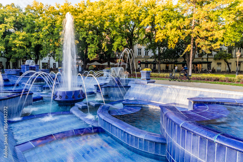 Blue Fountain (Plava Fontana) in Subotica, Serbia photo