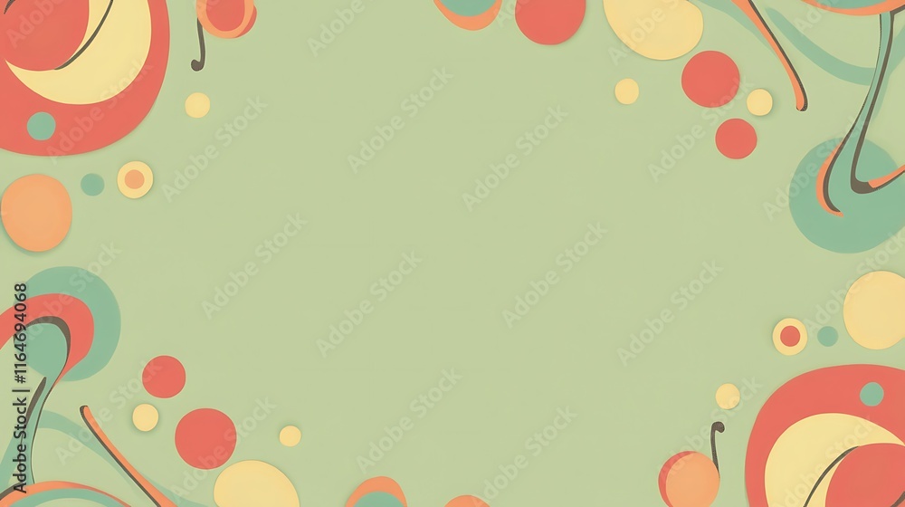 Abstract Pastel Circles and Swirls Design Background Abstract Pastel Circles and Swirls Design Background